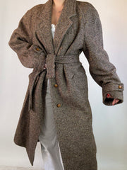 Cappotto Spigato Marrone