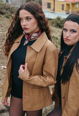 Giacca Beige Vera Pelle