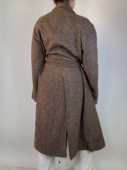 Cappotto Spigato Marrone