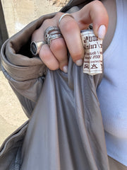 Trench Pelle Grigio