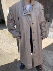 Trench Pelle Grigio