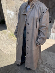 Trench Pelle Grigio