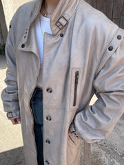 Trench Pelle Grigio