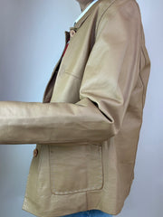 Giacca Beige Vera Pelle