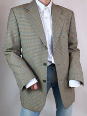 Blazer Quadri Beige