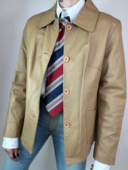 Giacca Beige Vera Pelle