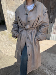 Trench Pelle Grigio