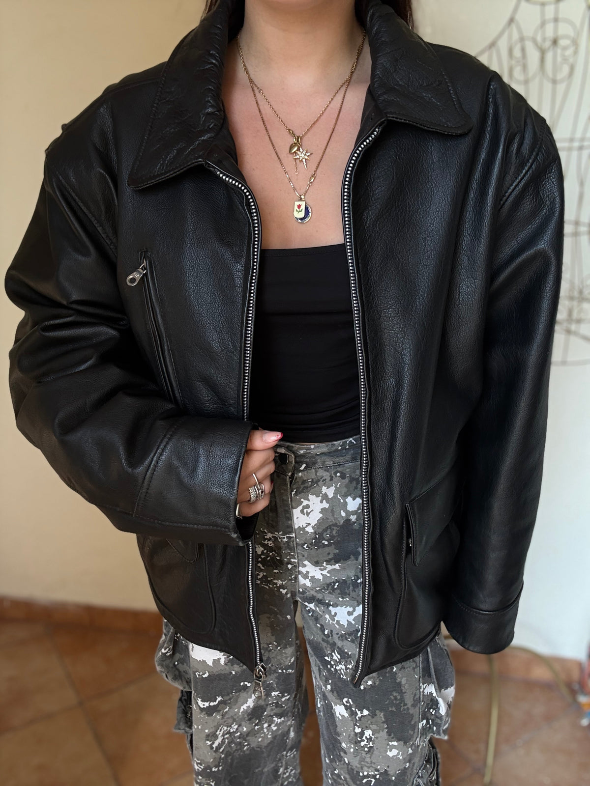 Bomber Vera Pelle