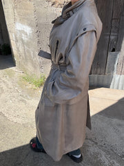 Trench Pelle Grigio
