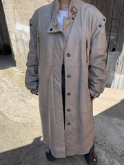 Trench Pelle Grigio