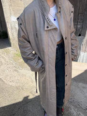Trench Pelle Grigio